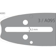 Lišta 15“/38 cm .325“ 1,3 mm 64 čl. K095