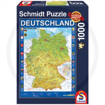 Schmidt Puzzle Mapa Německa, 1000 dílů
