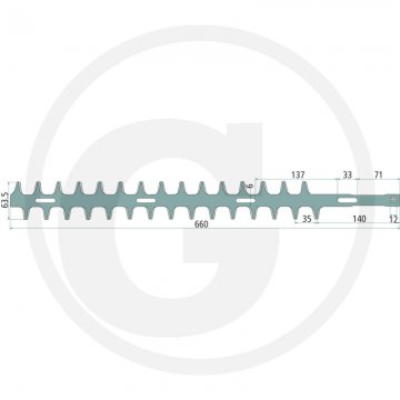 Shindaiwa nůž oboustranný vnější a vnitřní DH230, DH231 - 66 cm