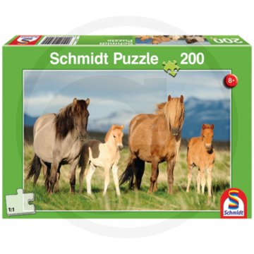 Schmidt Puzzle Koně - rodina, 200 kusů