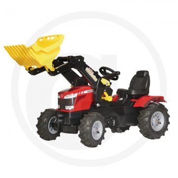 Rolly Toys Massey Ferguson 8650 Traktor šlapací s nakladačem a pneumatikami plněnými vzduchem