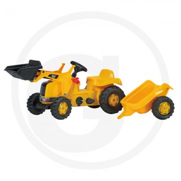 Rolly Toys CAT Traktor šlapací s přívěsem, žlutý